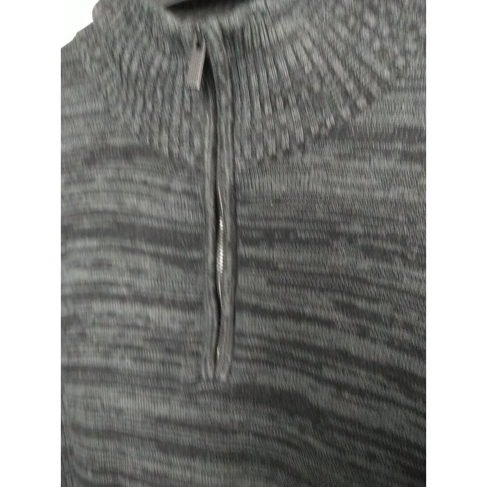 CALVIN Klein Men's 1/4 Zip Grey Black Heather Pullover high neck Sweater. Size M - Picture 9 of 12